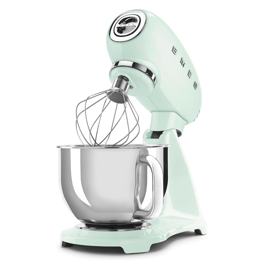 SMEG SMF03PGEU Impastatrice Planetaria 800W Verde 4,8L 10 Velocità 50's Style