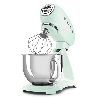 SMEG SMF03PGEU Impastatrice Planetaria 800W Verde 4,8L 10 Velocità 50's Style