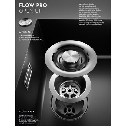 Elleci Best 450 LKB45096BSO Lavello 2 Vasche Sottotop Keratek White 96 Incasso Sttotop mm. 836 x 488