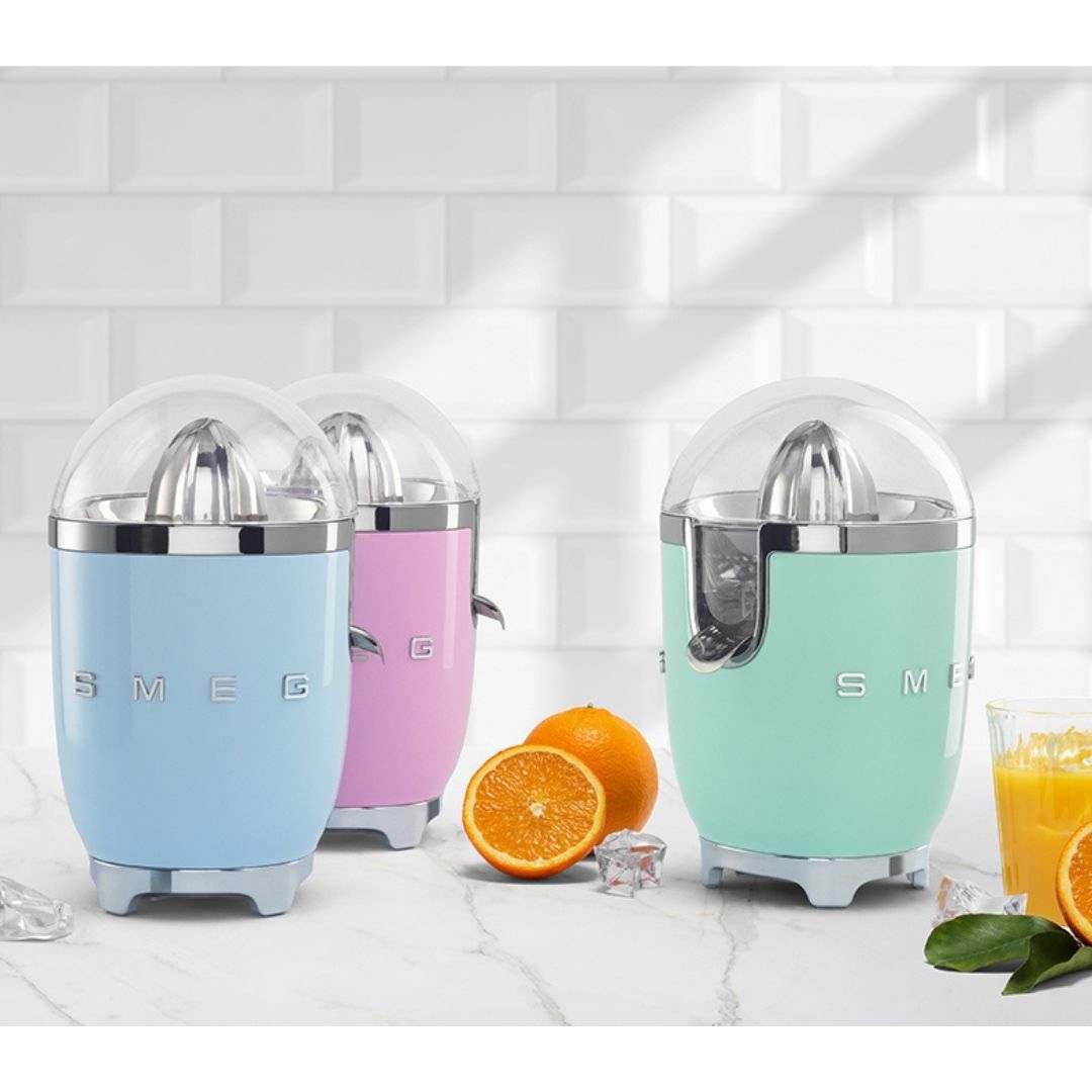 SMEG CJF11PKEU Spremiagrumi Elettrico Rosa Lucido 70W Inox Antigoccia 50’s Style