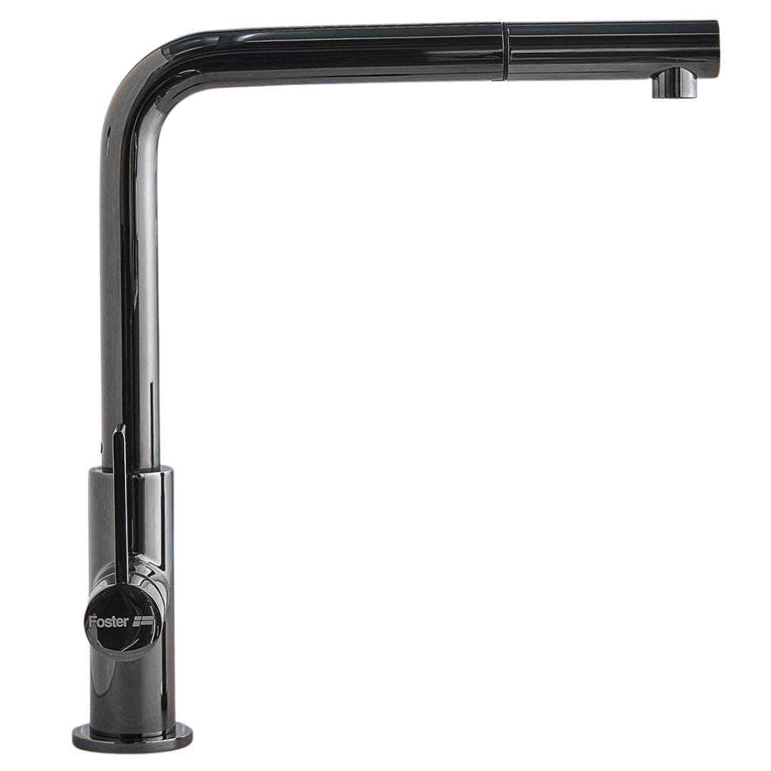 FOSTER OMEGA PLUS 8498 856 Miscelatore Monocomando Cucina Gun Metal con Canna Girevole e Bocca Estraibile PVD