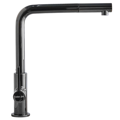 FOSTER OMEGA PLUS 8498 856 Miscelatore Monocomando Cucina Gun Metal con Canna Girevole e Bocca Estraibile PVD
