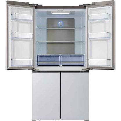 GRF CA91831WG Frigorifero Americano Vetro Bianco 564 L Total No Frost cm 90
