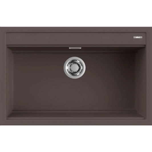 Elleci Best 130 LKB13087 Lavello da Incasso Sopratop Monovasca Keratek Cocoa cm. 79 x 51