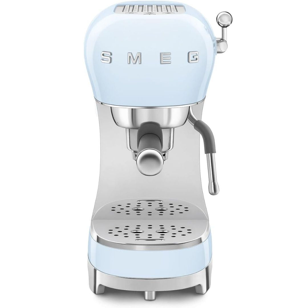 SMEG ECF02PBEU Macchina Caffè Espresso Manuale Thermoblock 4 Funzioni 1L Azzurro