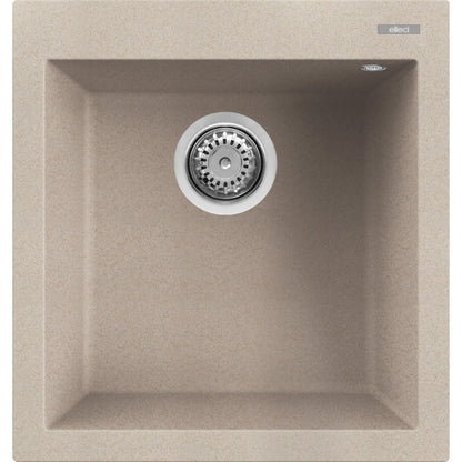 ELLECI QUADRA 102 LGQ10251 Lavello da Incasso 1 Vasca Sopratop Granitek Avena cm. 47 x 50