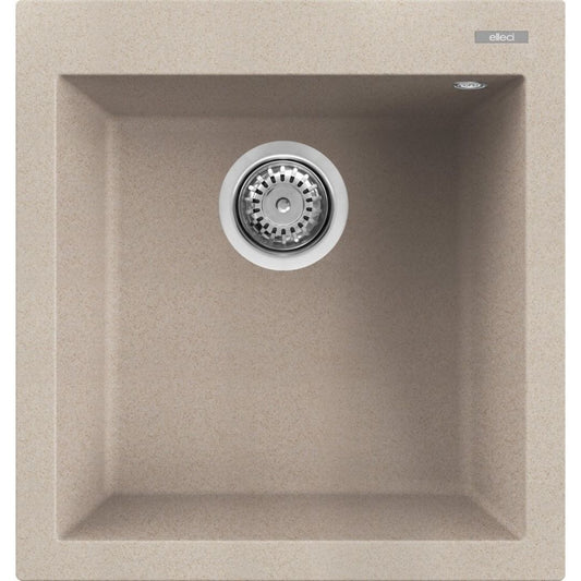ELLECI QUADRA 102 LGQ10251 Lavello da Incasso 1 Vasca Sopratop Granitek Avena cm. 47 x 50