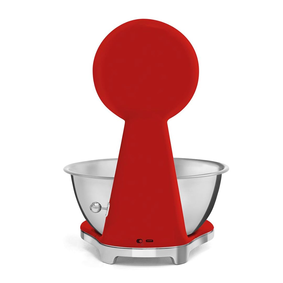 SMEG KSF01RDWW Bilancia Cucina Digitale Analogica Rossa Ciotola Inox 1,8 L