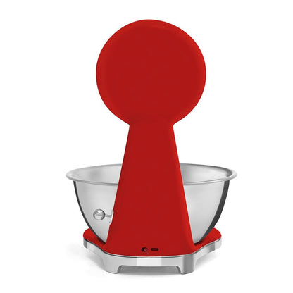 SMEG KSF01RDWW Bilancia Cucina Digitale Analogica Rossa Ciotola Inox 1,8 L