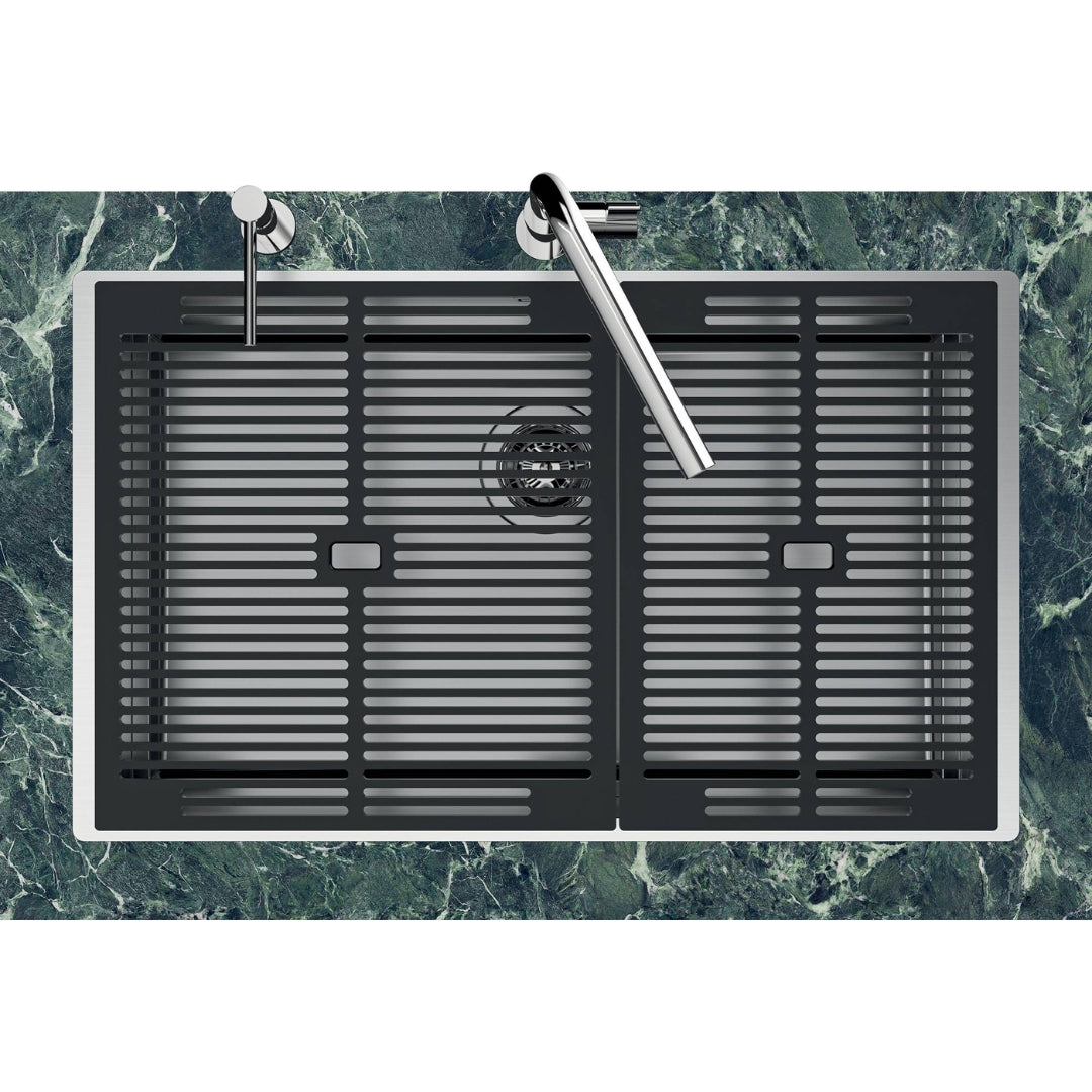 Foster Quadra Evo 1257050 Lavello 1 Vasca Incasso Filotop Acciaio Inox Spazzolato cm. 78 x 47