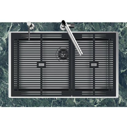 Foster Quadra Evo 1257050 Lavello 1 Vasca Incasso Filotop Acciaio Inox Spazzolato cm. 78 x 47