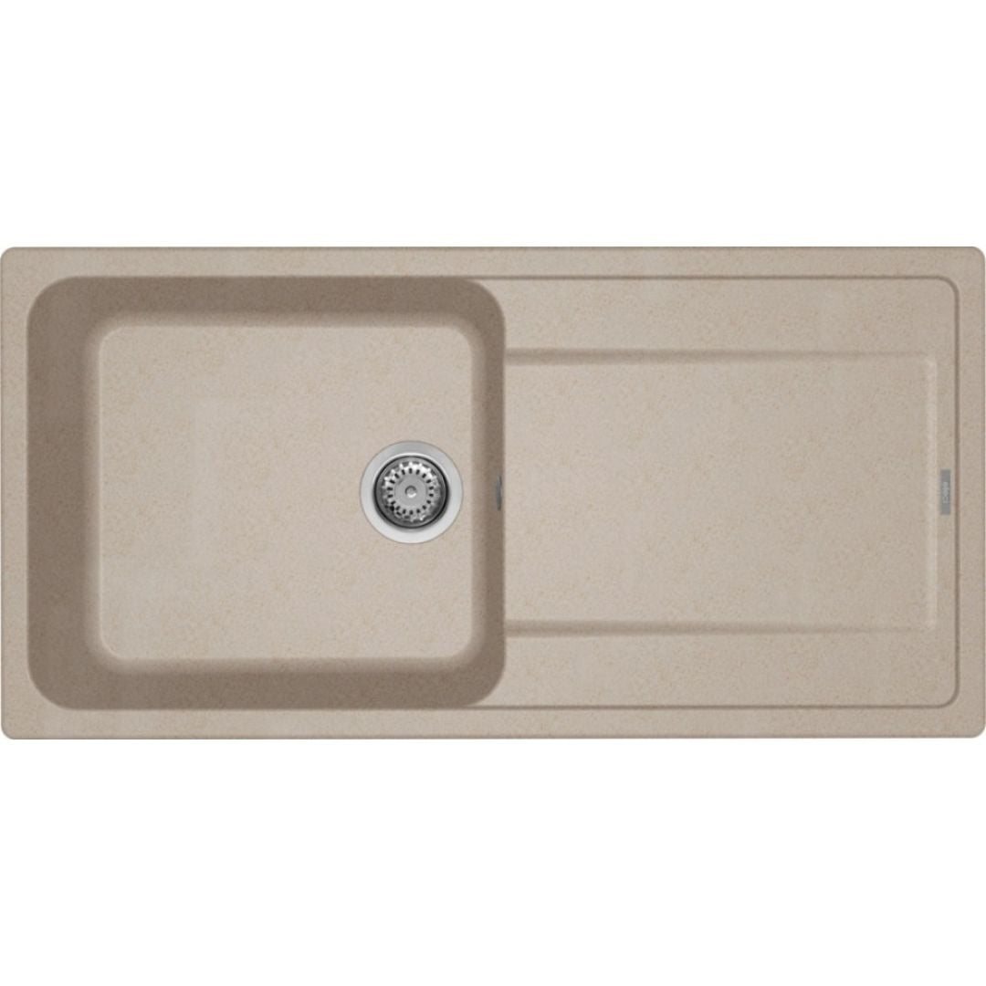 ELLECI LIFE 480 LG248051 Lavello da Incasso 1 Vasca grande con Gocciolatoio Reversibile Granitek Avena 51 cm. 100 x 51