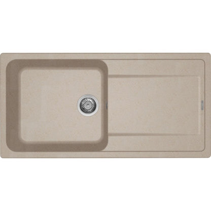ELLECI LIFE 480 LG248051 Lavello da Incasso 1 Vasca grande con Gocciolatoio Reversibile Granitek Avena 51 cm. 100 x 51