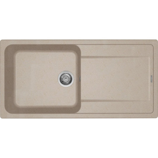 ELLECI LIFE 480 LG248051 Lavello da Incasso 1 Vasca grande con Gocciolatoio Reversibile Granitek Avena 51 cm. 100 x 51