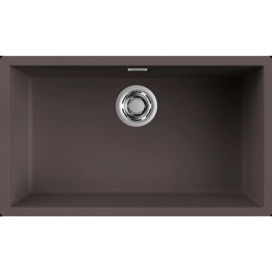 Elleci ZEN 130 LKZ13087 Lavello Cucina Monovasca Incasso Sopratop/Sottotop Keratek Cocoa mm. 756 x 456