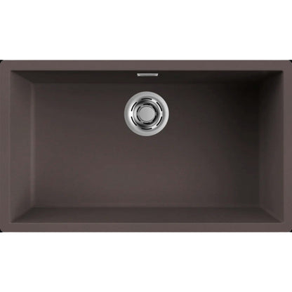 Elleci ZEN 130 LKZ13087 Lavello Cucina Monovasca Incasso Sopratop/Sottotop Keratek Cocoa mm. 756 x 456