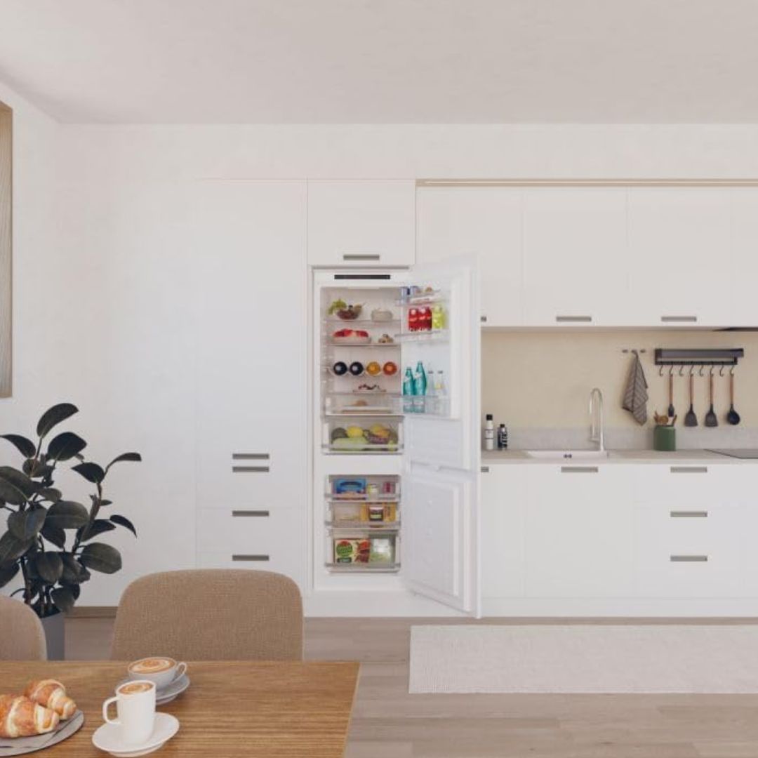 DELONGHI F6CTNF244E Frigorifero Incasso 2 Porte No Frost 244 l Rumorosità 41 dB(A) 3 Ripiani Bianco Classe E  cm 54x176,90x55