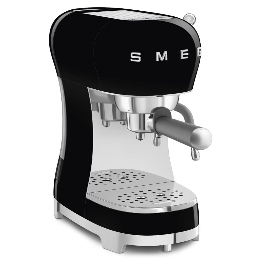 SMEG ECF02BLEU Macchina Da Caffè Espresso Manuale 50's Style 1350W Nero