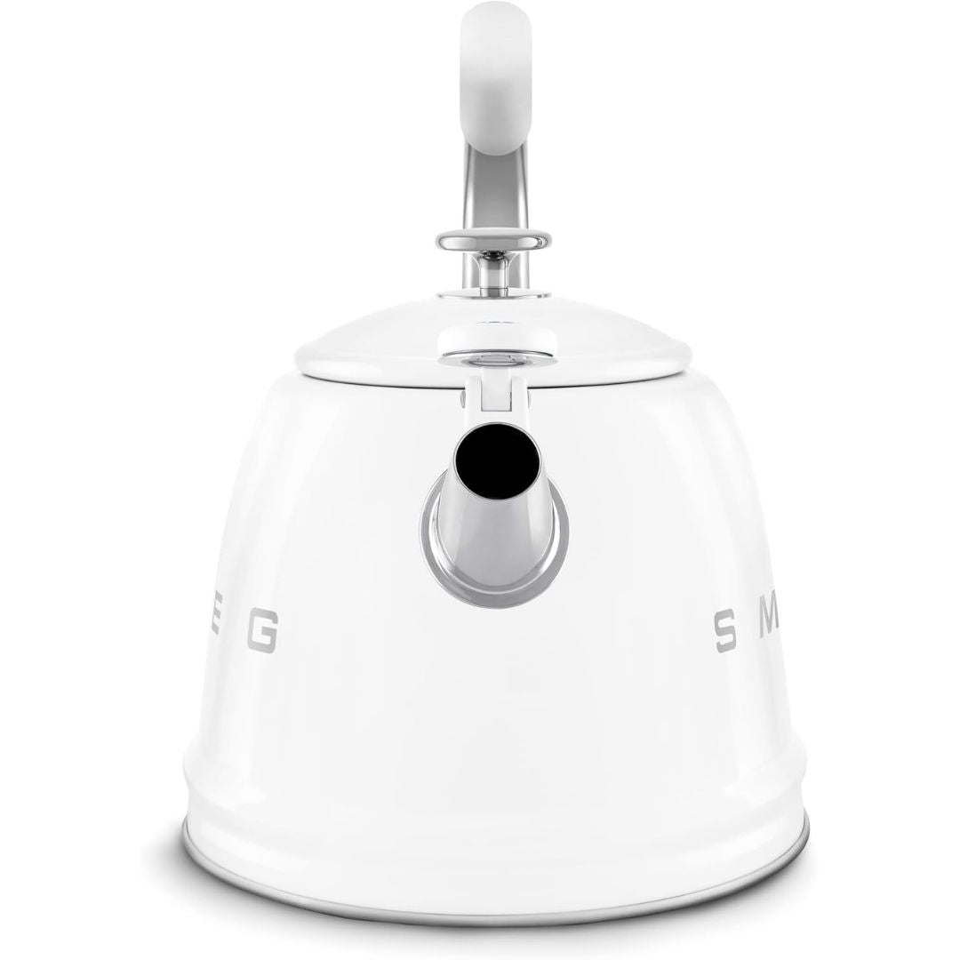 SMEG WKF01WH Bollitore a Fischio Bianco Estetica 50’s Style Manico ergonomico