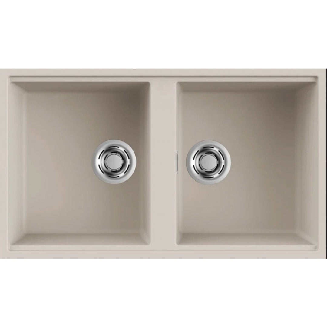 Elleci Best 450 SOTTOTOP LGB45039BSO Lavello 2 Vasche Sottotop Granitek Bianco Soft 39 mm. 836 x 488