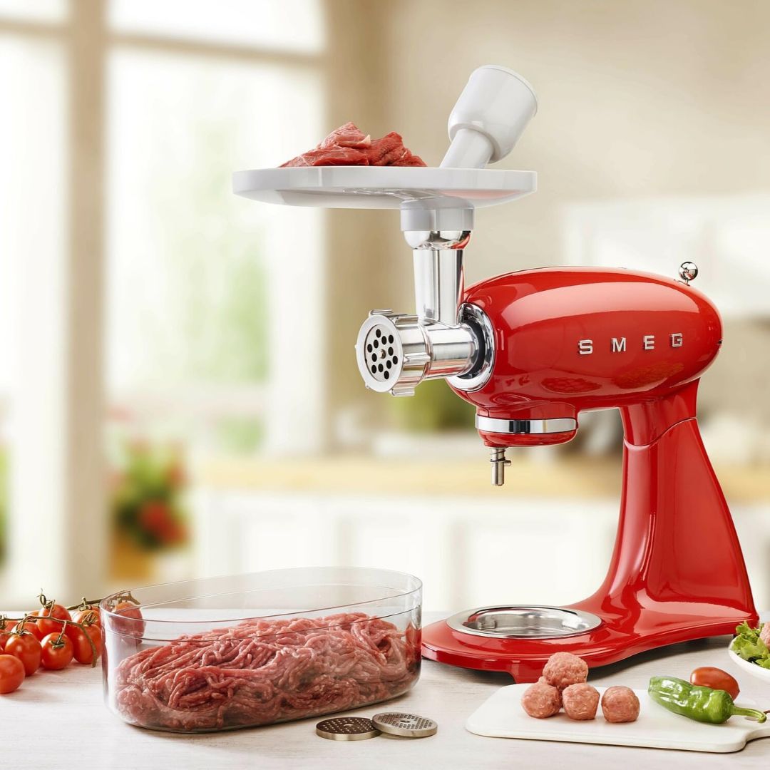 SMEGSMMG01 Tritatutto per Impastatrice in Alluminio 3 Trafile a Dischi