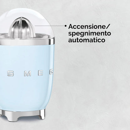 Smeg CJF11BLEU Spremiagrumi Elettrico Nero Lucido 70W Inox Antigoccia 50’s Style
