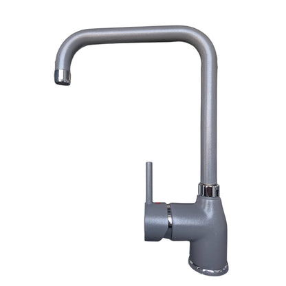 PAINI DELO 781Q572DB90PA Rubinetto Miscelatore Cucina Girevole Canna Alta Titanium
