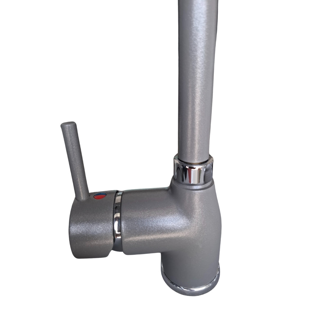 PAINI DELO 781Q572DB90PA Rubinetto Miscelatore Cucina Girevole Canna Alta Titanium