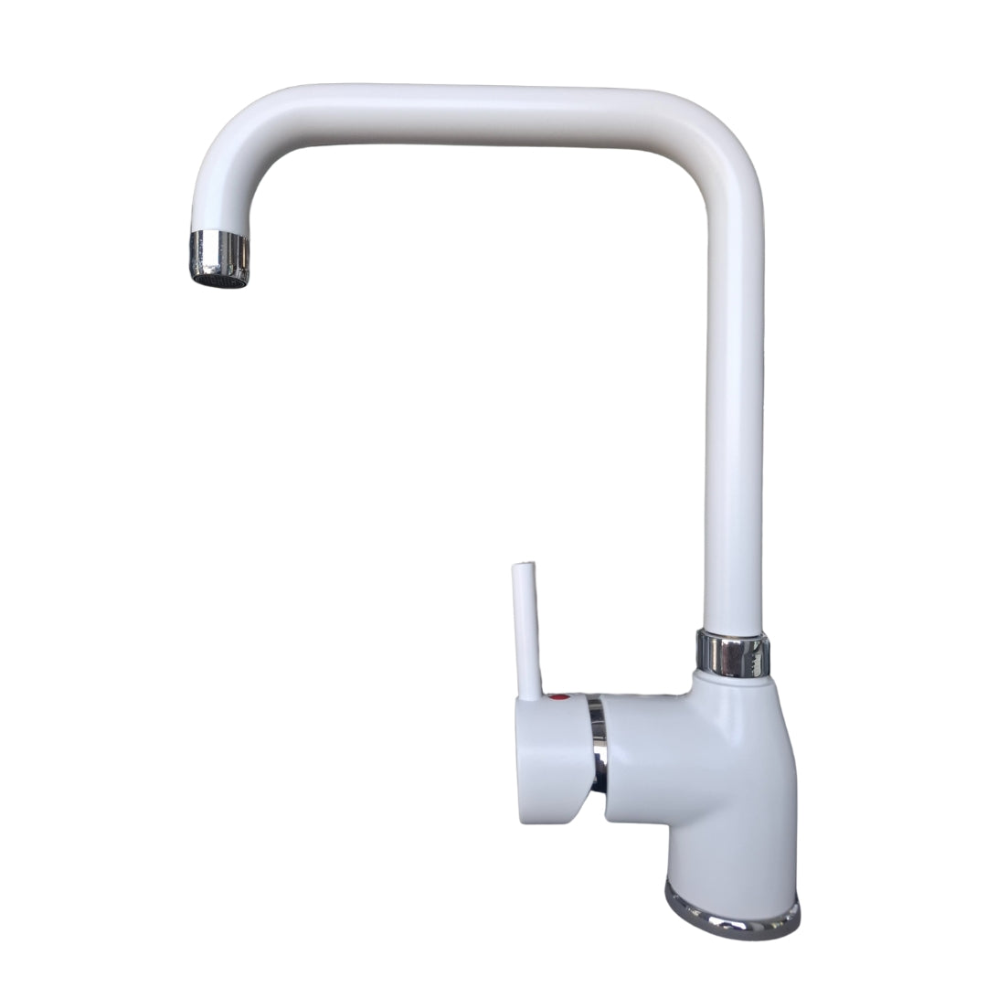PAINI DELO 78BY572DB90PA Rubinetto Miscelatore Cucina Girevole Bianco Opaco