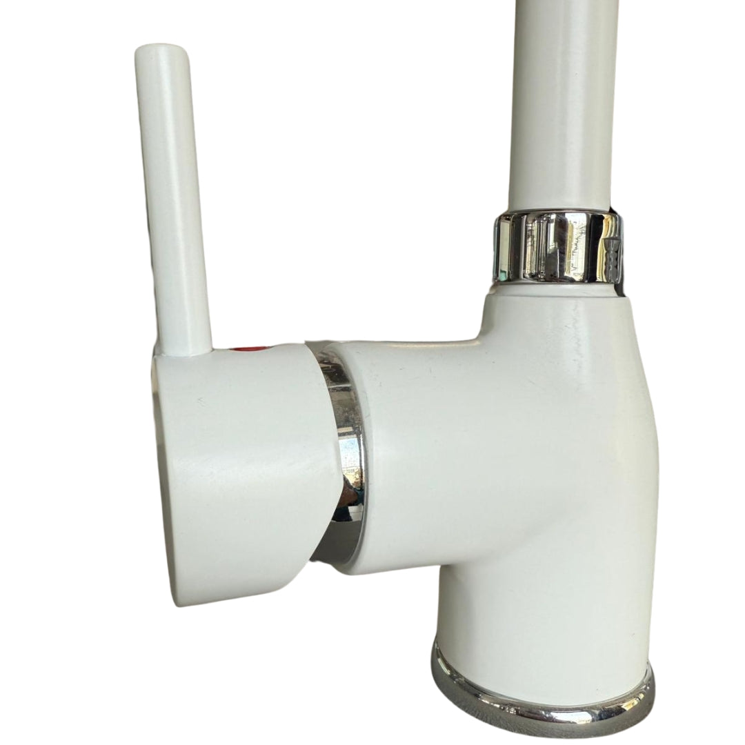 PAINI DELO 78BY572DB90PA Rubinetto Miscelatore Cucina Girevole Bianco Opaco