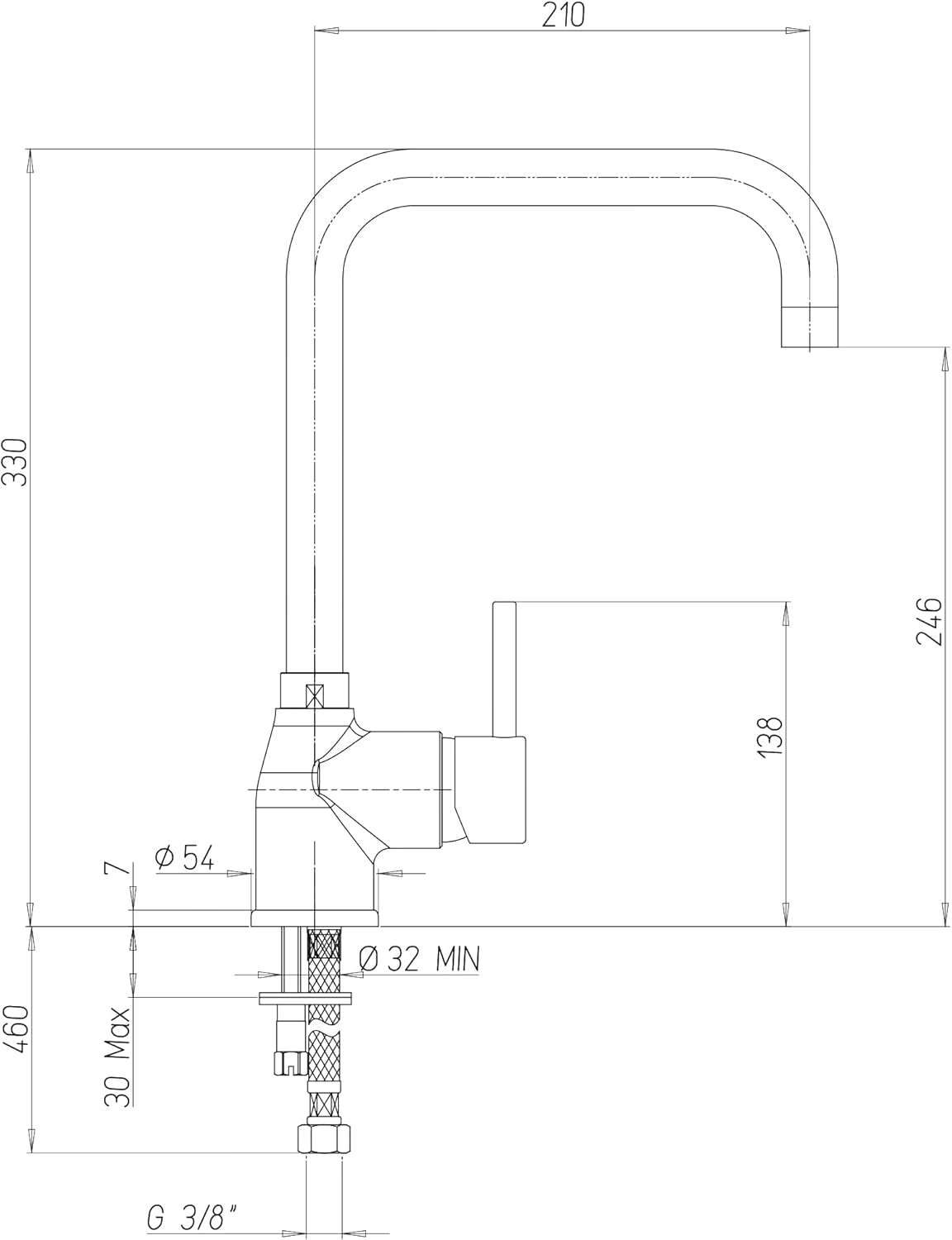 PAINI DELO 78BY572DB90PA Rubinetto Miscelatore Cucina Girevole Bianco Opaco