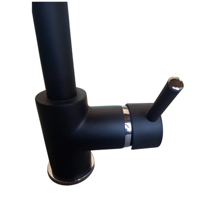 PAINI MILME 78NS591ABSPA Rubinetto Miscelatore Cucina Canna Alta Doccetta Estraibile Nero Opaco