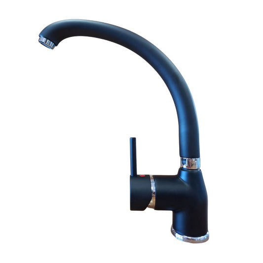 PAINI VEMETICO 783F572D599TPA Miscelatore Rubinetto Cucina Girevole Nero Lucido