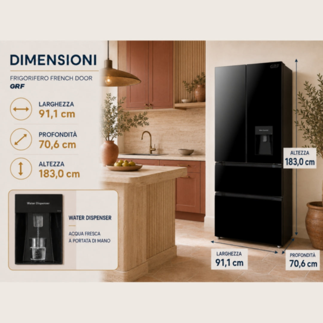 GRF FA91831DTBG Frigorifero Multidoor Total No Frost 539 Litri con Water Dispenser
