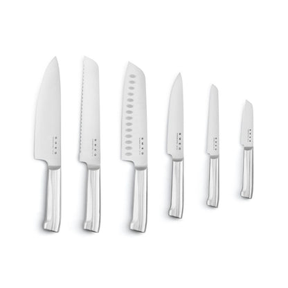 SMEG KBSF02CR Ceppo Portacoltelli Panna con Set 6 Coltelli Inox 50’s Style
