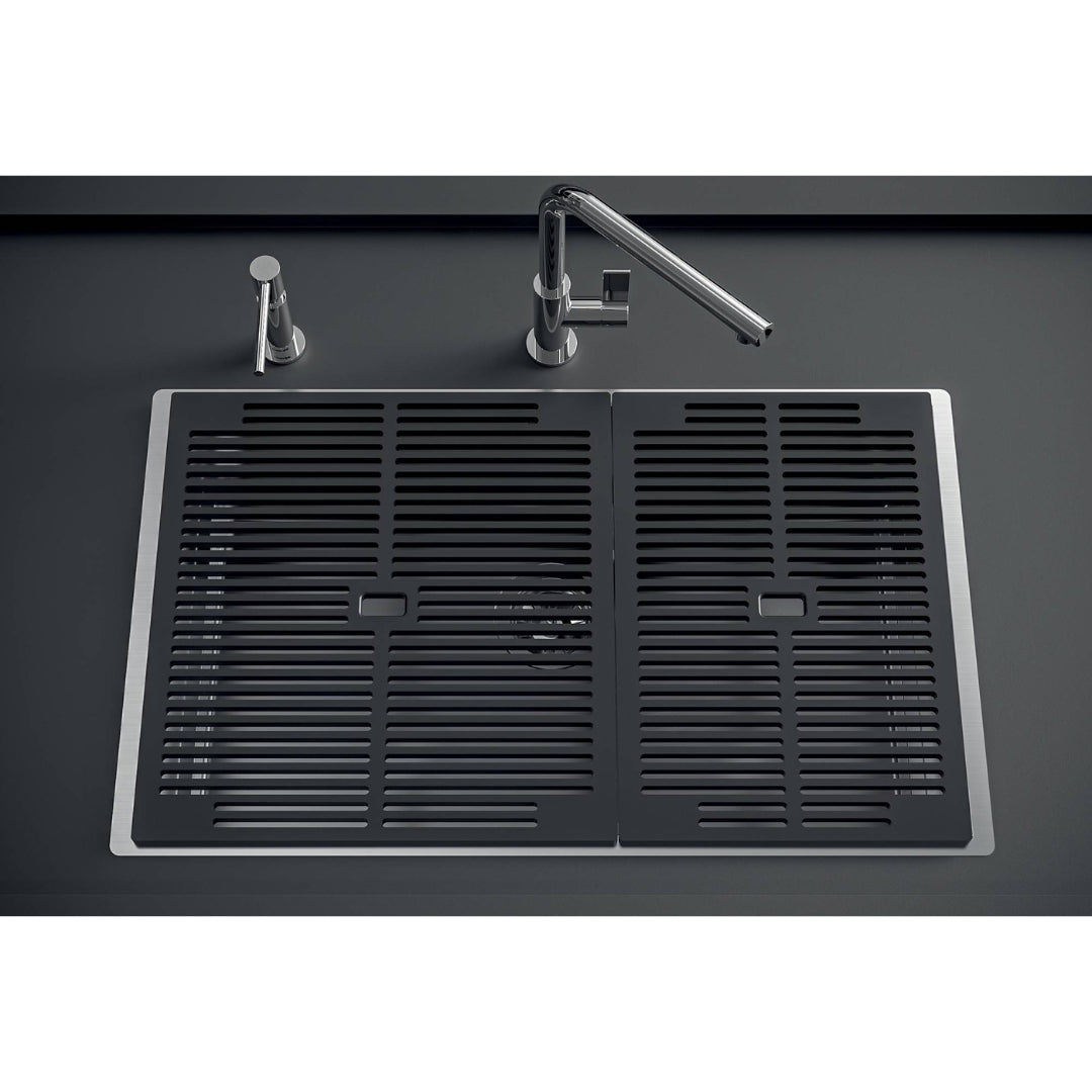Foster Quadra Evo 1257050 Lavello 1 Vasca Incasso Filotop Acciaio Inox Spazzolato cm. 78 x 47