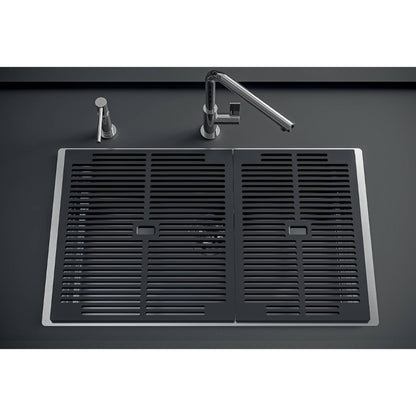 Foster Quadra Evo 1257050 Lavello 1 Vasca Incasso Filotop Acciaio Inox Spazzolato cm. 78 x 47