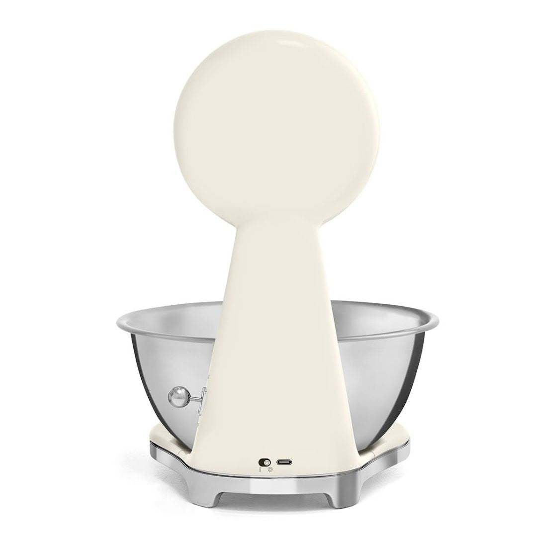 SMEG KSF01CRWW Bilancia da Cucina Digitale e Analogica con Ciotola Inox 1,8 L