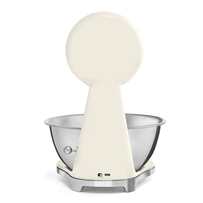 SMEG KSF01CRWW Bilancia da Cucina Digitale e Analogica con Ciotola Inox 1,8 L