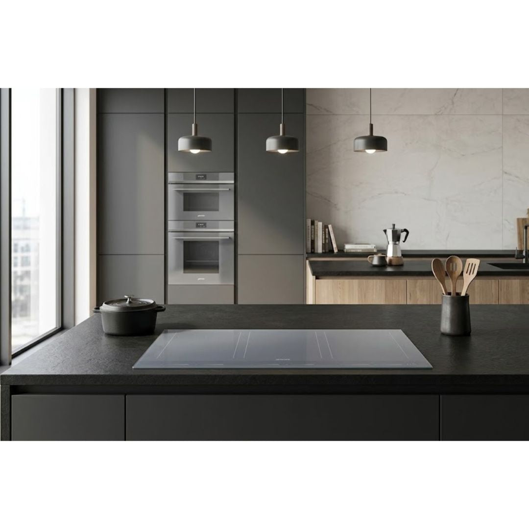 SMEG SIM1864D Piano Cottura a Induzione Dolce Stil Novo Nero Flexi Zone 6 Zone cm. 80 x 51