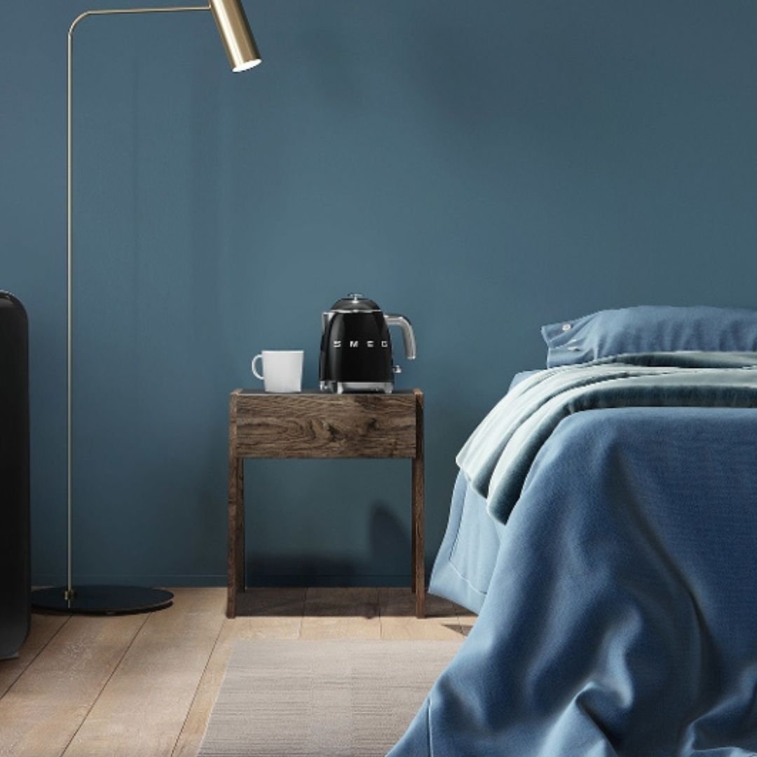 SMEG KLF05BLEU Bollitore Elettrico Nero Mini 0,8 L Estetica 50’s Style