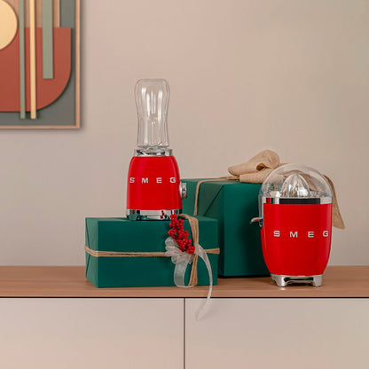 SMEG PED PBF01RDEU Frullatore Compatto Multifunzione 300W Rosso 2 Velocità 50'S Style