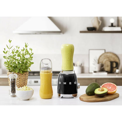 SMEG PED PBF01BLEU Frullatore Compatto da Tavolo Multifunzione 2 Velocità Antiscivolo 300W Nero