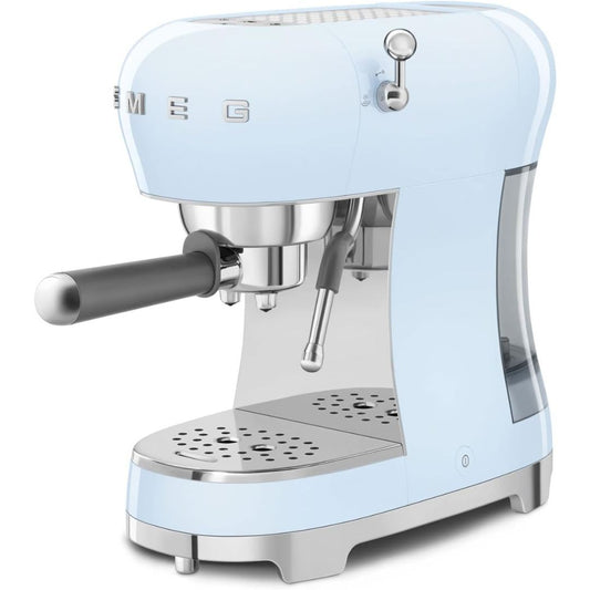 SMEG ECF02PBEU Macchina Caffè Espresso Manuale Thermoblock 4 Funzioni 1L Azzurro