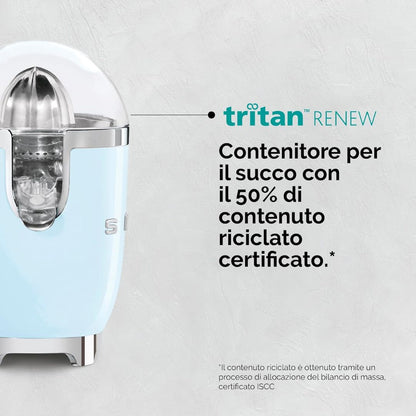 Smeg CJF11BLEU Spremiagrumi Elettrico Nero Lucido 70W Inox Antigoccia 50’s Style