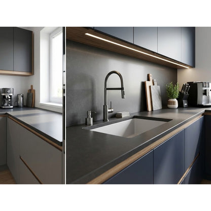 Elleci LGQ11068BSO Lavello 1 Vasca Incasso Sottotop Granitek Bianco Titano cm. 58 x 44