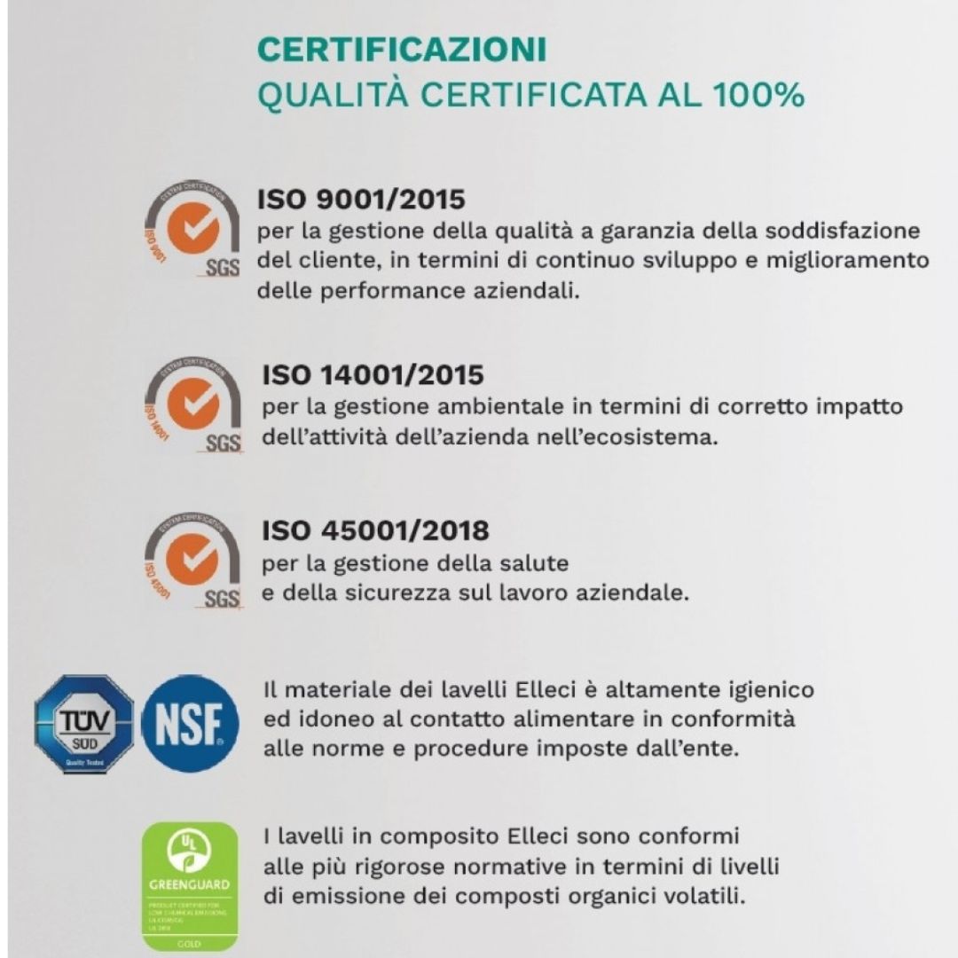 ELLECI UNICO 480 LGU48059 Lavello 1 Vasca con Gocciolatoio Reversibile Sopratop Granitek Antracite cm. 100 x 50