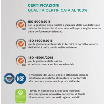 ELLECI UNICO 480 LGU48059 Lavello 1 Vasca con Gocciolatoio Reversibile Sopratop Granitek Antracite cm. 100 x 50