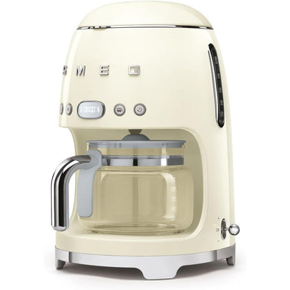 SMEG DCF02CREU Macchina Caffè Filtro 50’s Style 10 Tazze Aroma Regolabile Panna