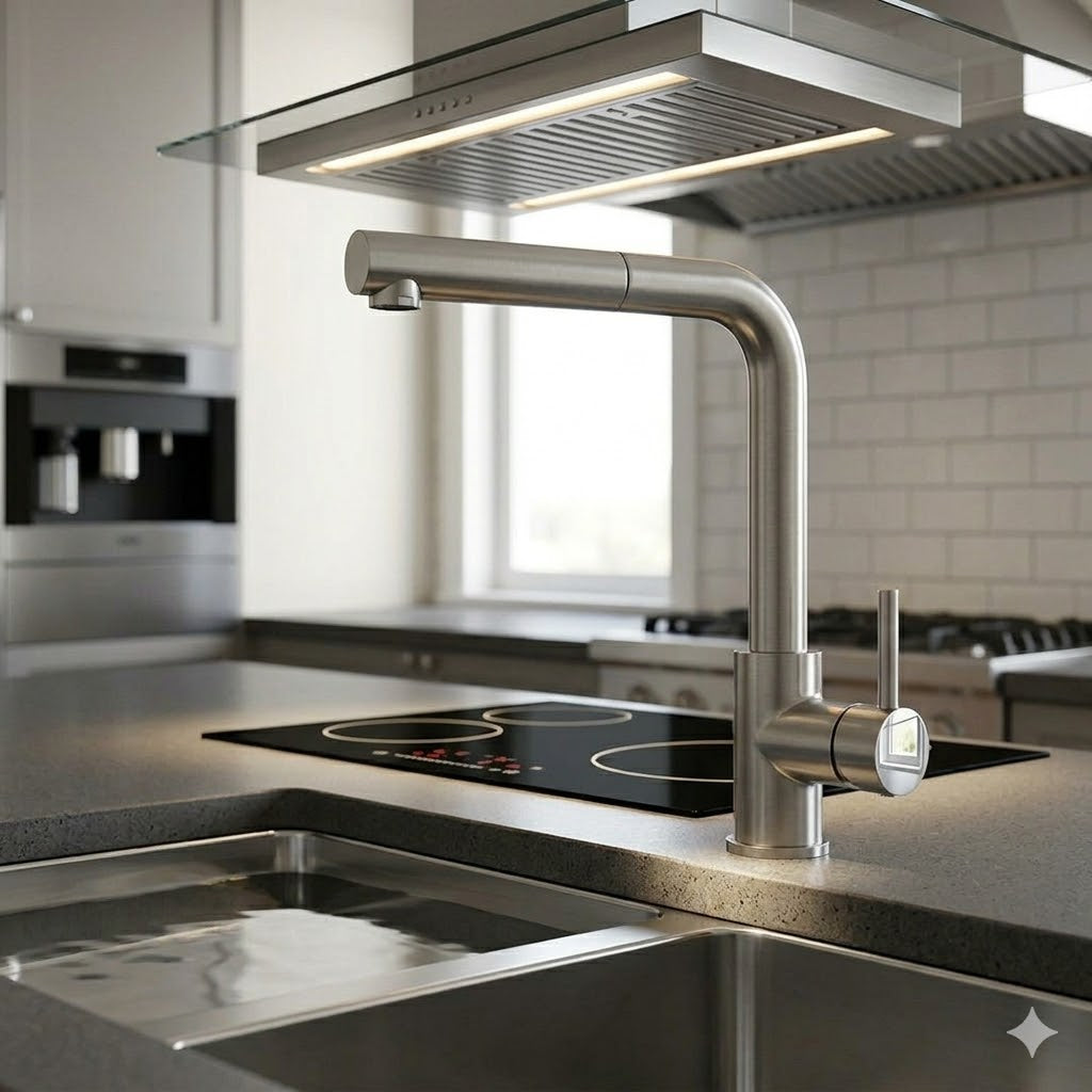 NEWFORM REAL 63425X/50.050 Miscelatore Cucina Inox Doccia Estraibile Bocca Girevole